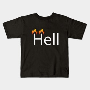 Hell artistic text design Kids T-Shirt